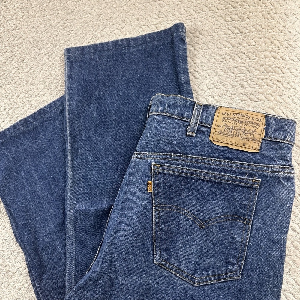 Vintage Levi's 517 Orange Tab Men's 38x30 Stone Wash Skater 80's 90's Y2K Hemmed